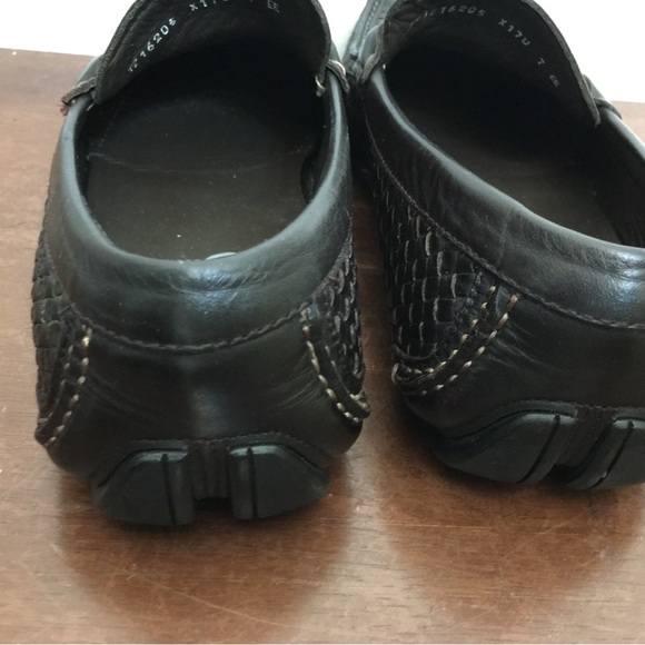 Salvatore Ferragamo Men\'s Brown Leather Loafers with Woven Design. Size 7 EE main image 14